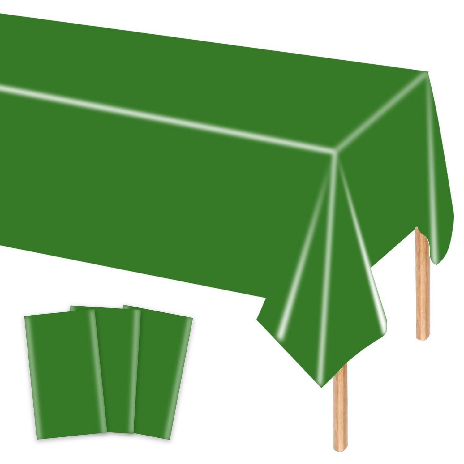 3er-set Grüne Einweg-tischdecken 137x274 Cm Für Partys & Feste