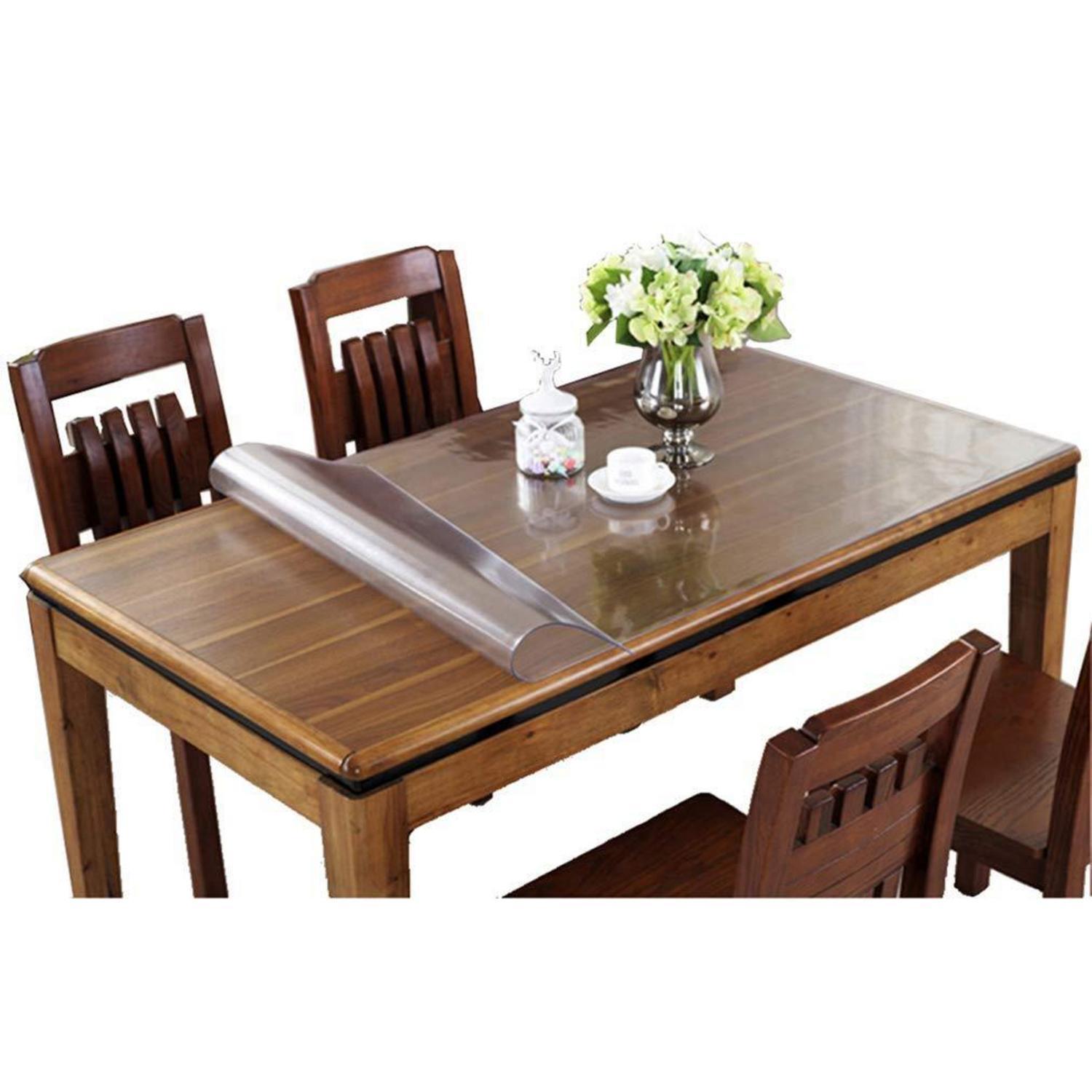 Tischschutzfolie Transparent 90x120cm Pvc Abwaschbar Rechteckig