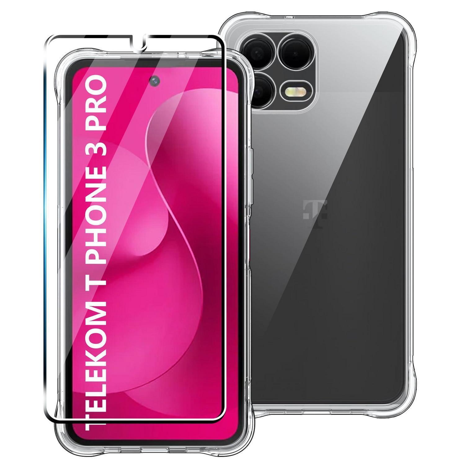 Tpu Hülle Für Telekom T Phone 3 Pro Mit Glasfolie, Transparent