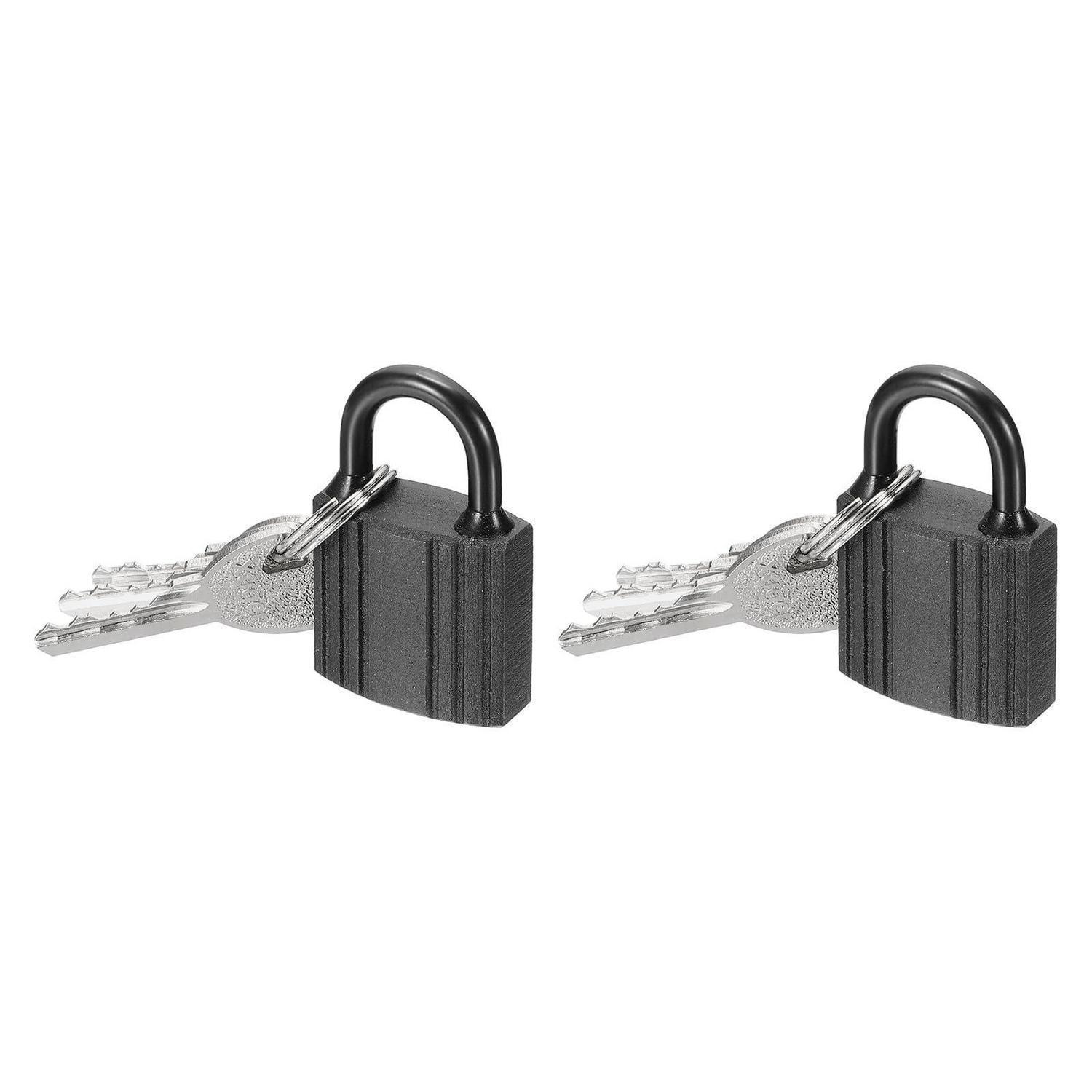 2er Set Vorhängeschlösser 32mm Wetterfest Schwarz, Rostfrei, Zylinderschloss, Für Außenbereich