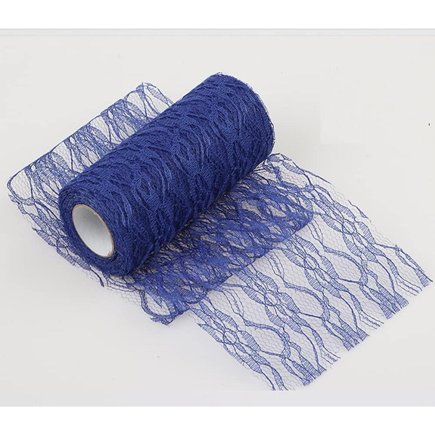 Spitzen-tischläufer 15cm X 22m, Blau, Vintage-muster, Für Hochzeiten & Deko