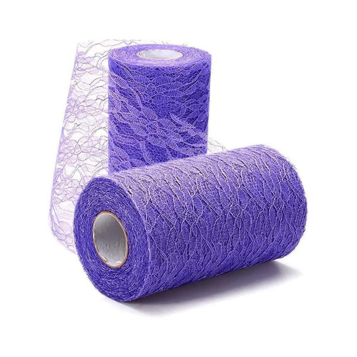 Spitzen Tischläufer 30cmx22m Lila, Vintage Baumwolle Leinen Für Hochzeit, Esstisch