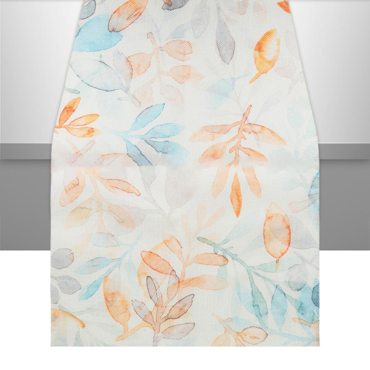 Tischläufer 40x180 Cm Mit Blattmuster, Modern, Für Küche & Outdoor