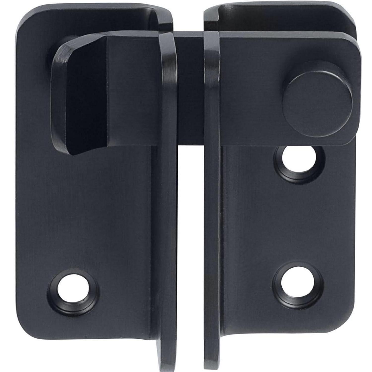 Türriegel Edelstahl Abschließbar Mit Vorhängeschloss Loch, Schwarz, 52 X 62 Mm