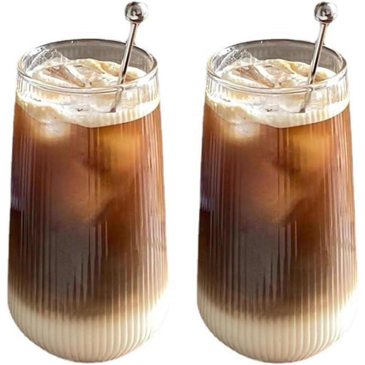2er Set Latte Macchiato Gläser 500ml, Borosilikatglas, Doppelwandig, Für Heiß- & Kaltgetränke