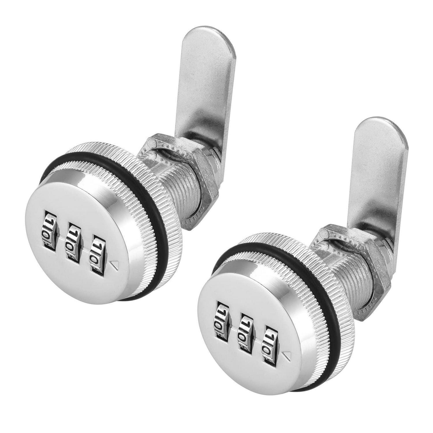 2er Set Zahlenschloss 3-stellig Zinklegierung 44mm Für Briefkasten Schublade