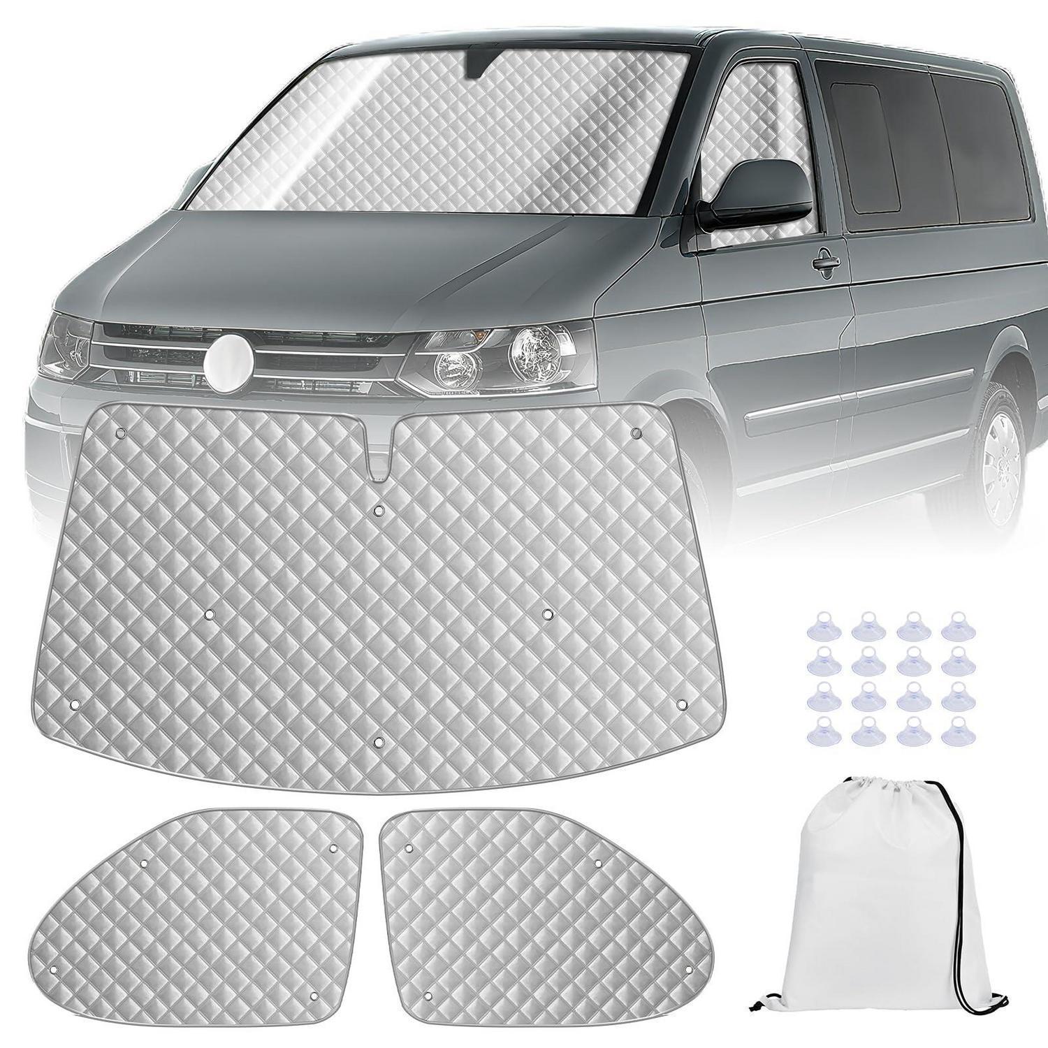 Sonnenschutz Für Vw T5 T6 3-teilig Thermomatte Fahrerhaus Uv-schutz