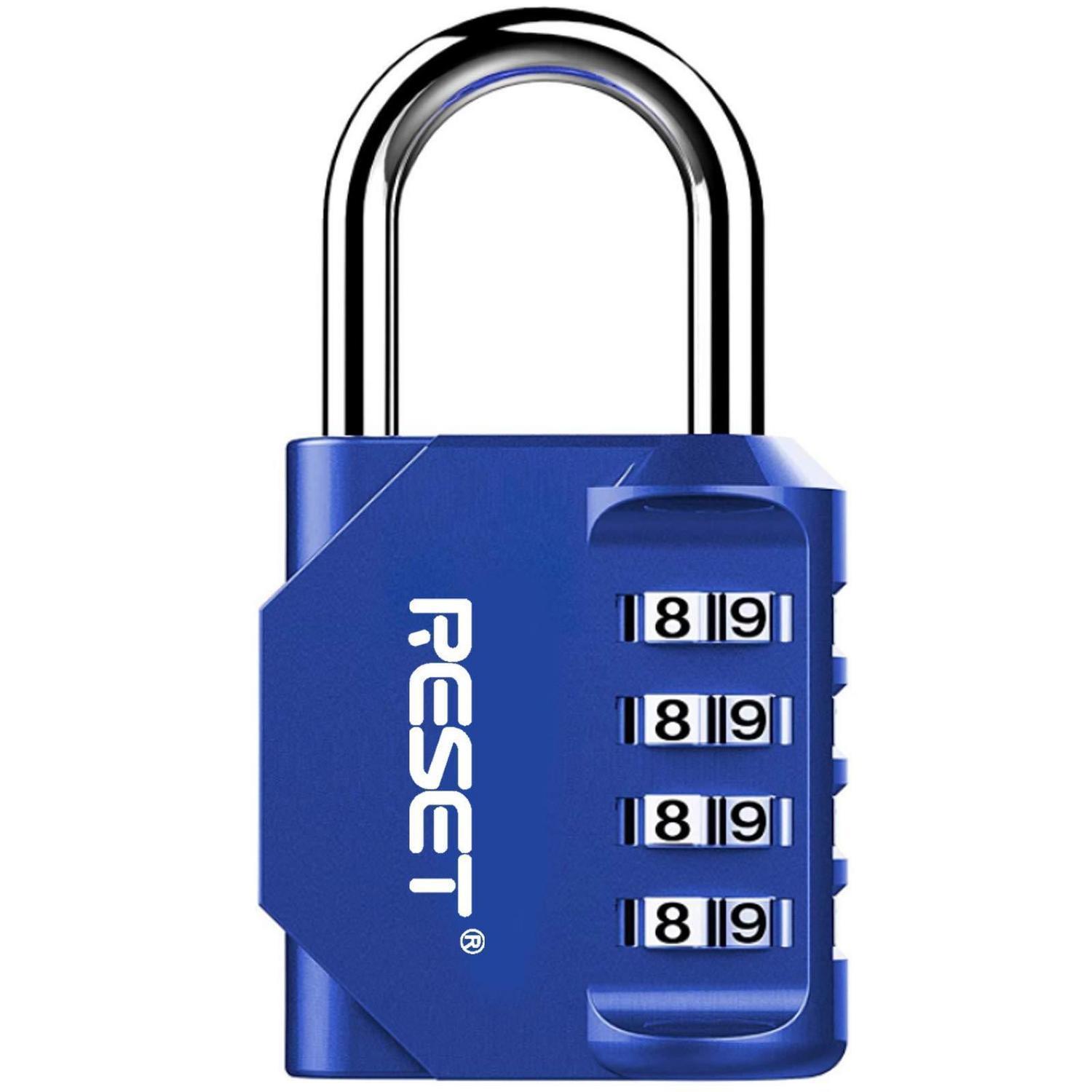 4-stelliges Zahlenschloss Blau, 31mm Bügelhöhe, Zinklegierung