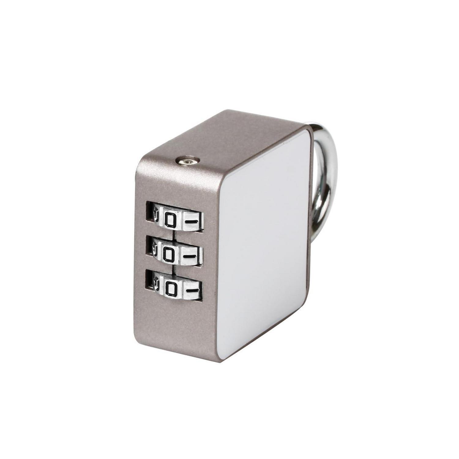 Zahlenschloss Zum Personalisieren, Silber, Für Koffer, Rucksäcke, Taschen