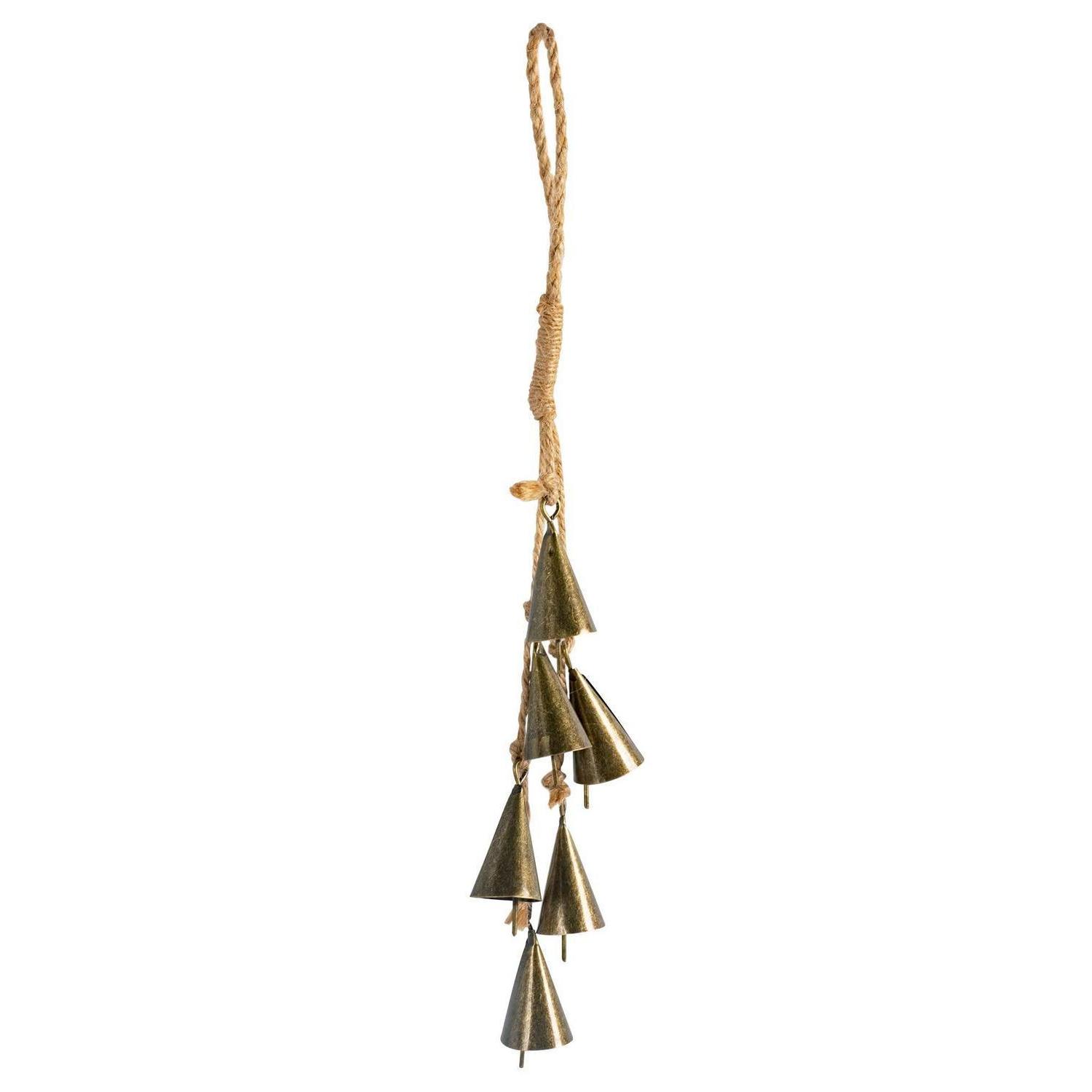 Windspiel Hexenglocken Bronze Handgefertigt Mit 6 Glocken Für Garten & Veranda
