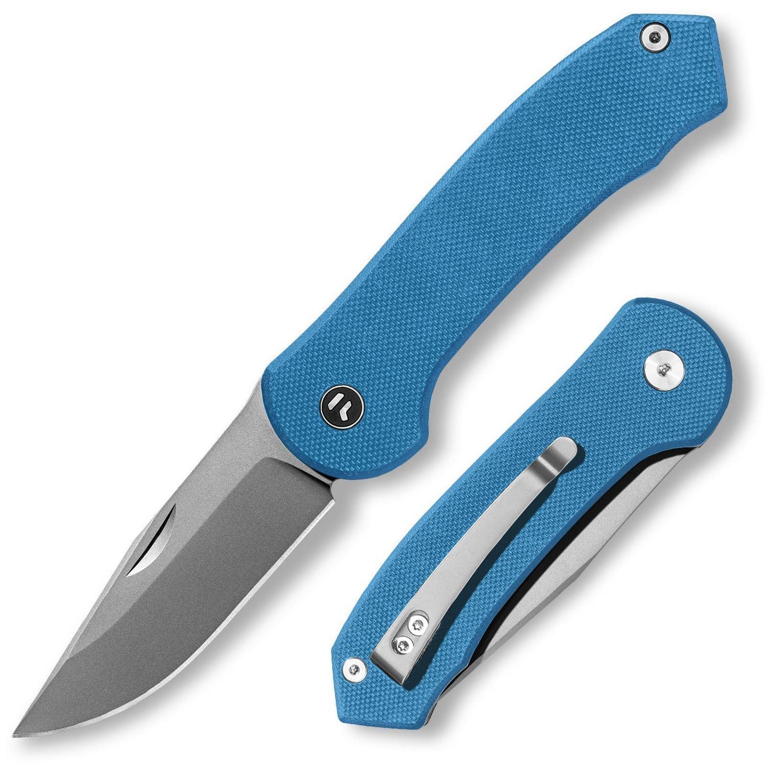 Klappmesser Mit 7,25 Cm Vg10 Klinge Und G10 Griff, Blau