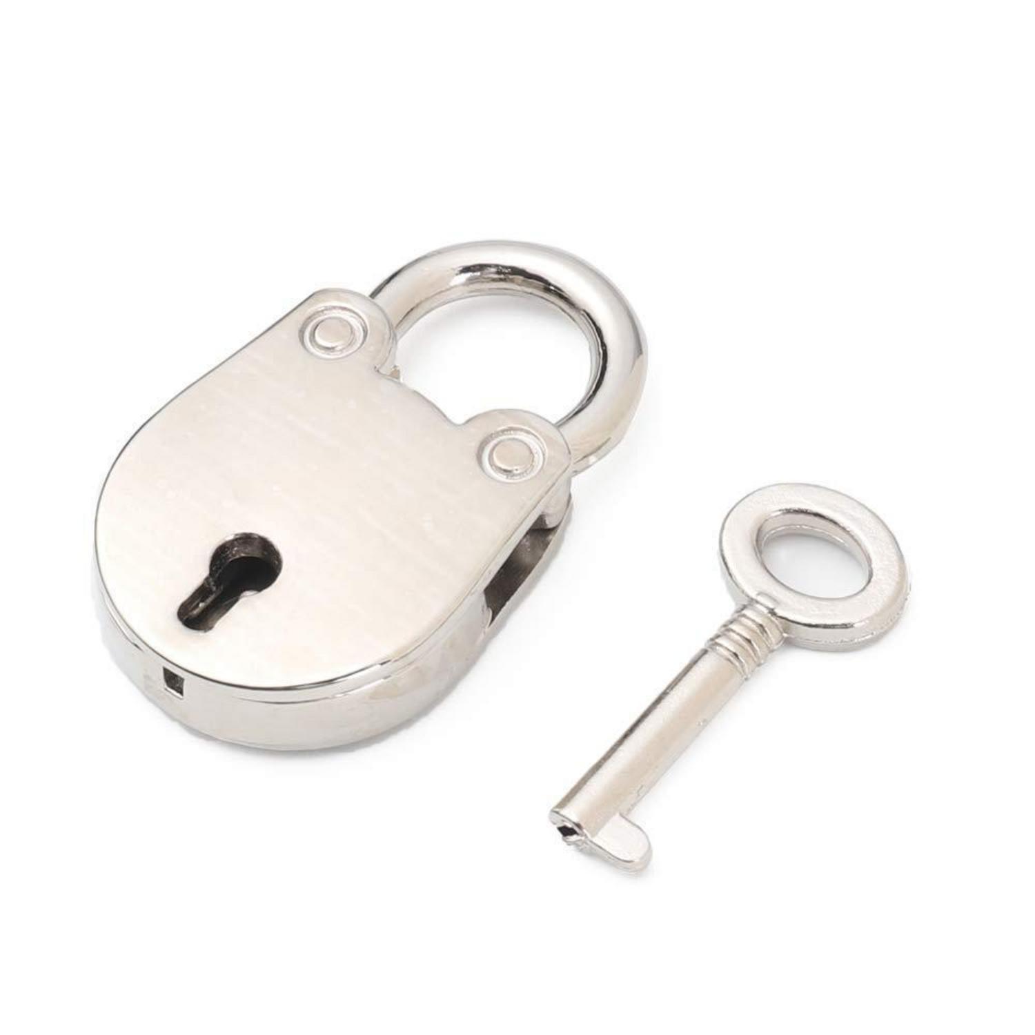 Mini Vorhängeschloss Mit Schlüssel, Kleines Metallschloss Für Gepäck, Schrank, Rucksack, Silber