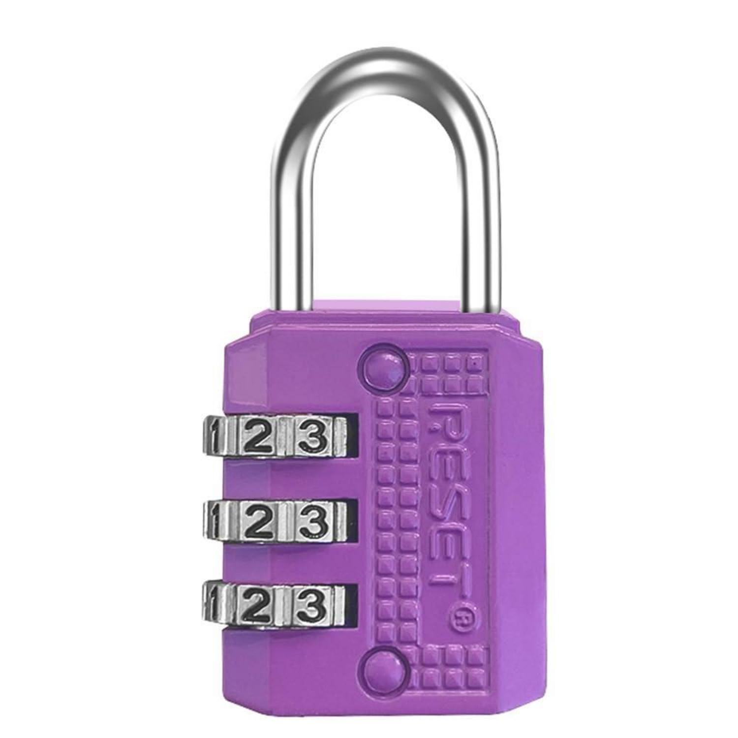 Zahlenschloss 3-stellig Neu Codierbar Violett Für Tagebücher Und Kleine Boxen