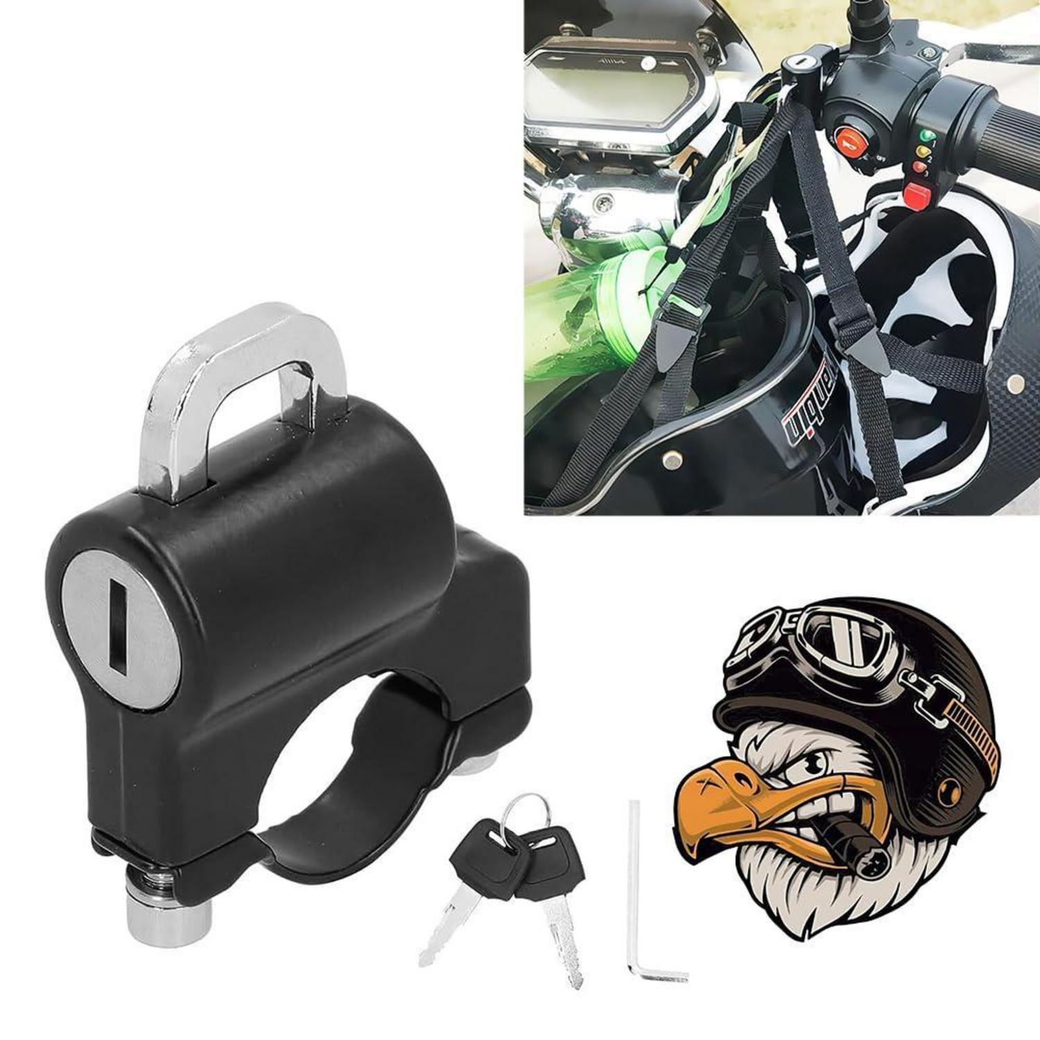 Motorrad Helmschloss Aluminiumlegierung Mit 2 Schlüsseln Und Werkzeug