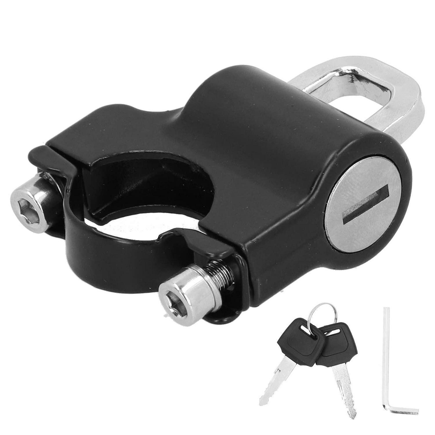 Motorrad Helmschloss Mit 2 Schlüsseln, Universal Lenkerschloss Für 22-28mm Rohrdurchmesser