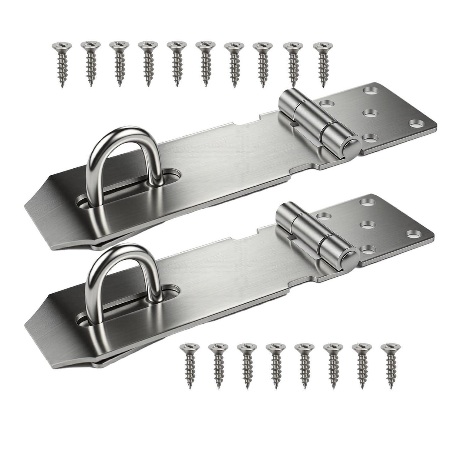 2er Set Vorhängeschloss Haspe Edelstahl 5 Zoll Für Tür & Fenster