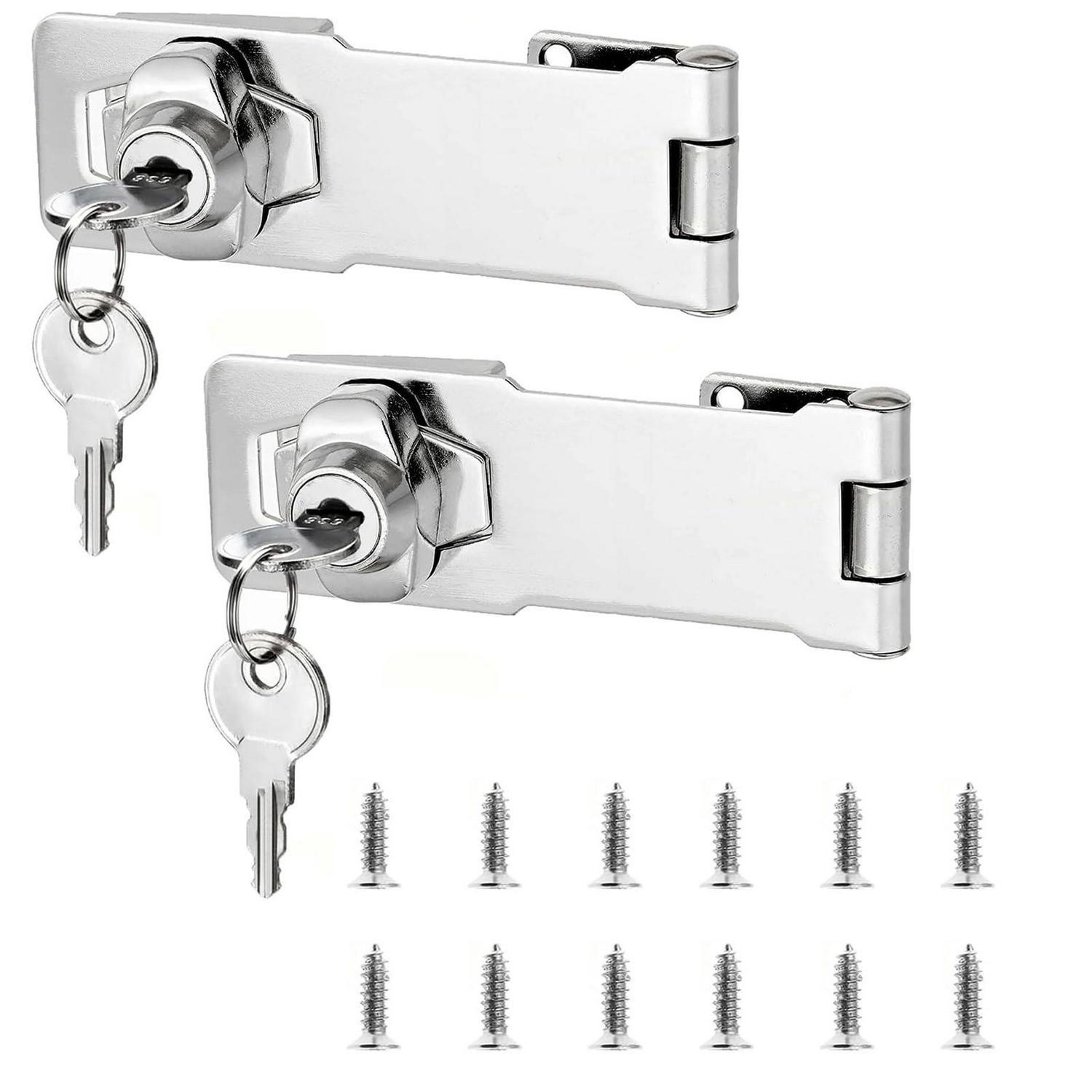 Schrank Schloss 100mm Silber 2 Stück Abschließbare Überfalle Mit Schlüsseln