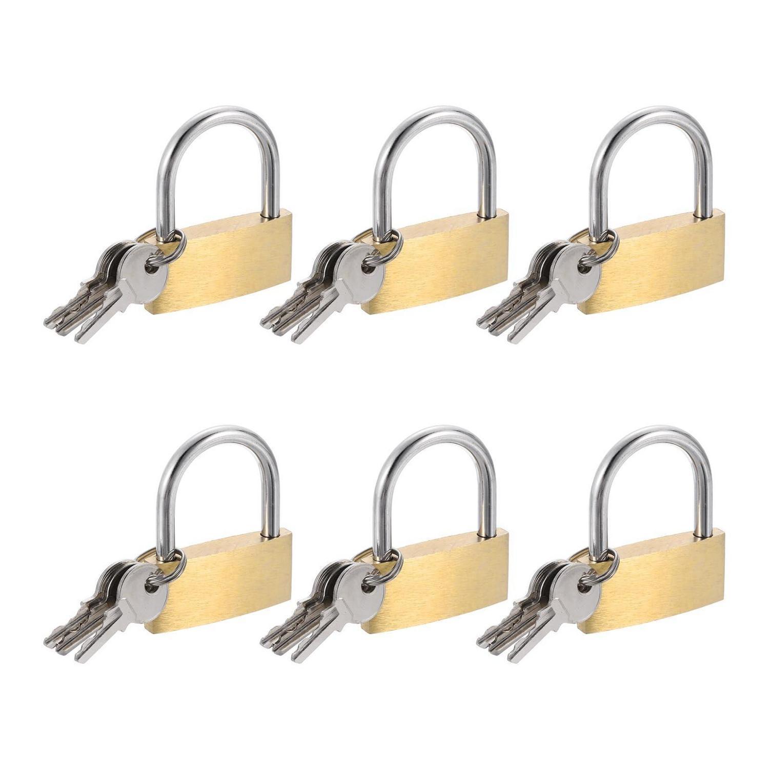6er Set Messing Vorhängeschlösser 42mm Mit Schlüssel, Wasserdicht, Rostfrei