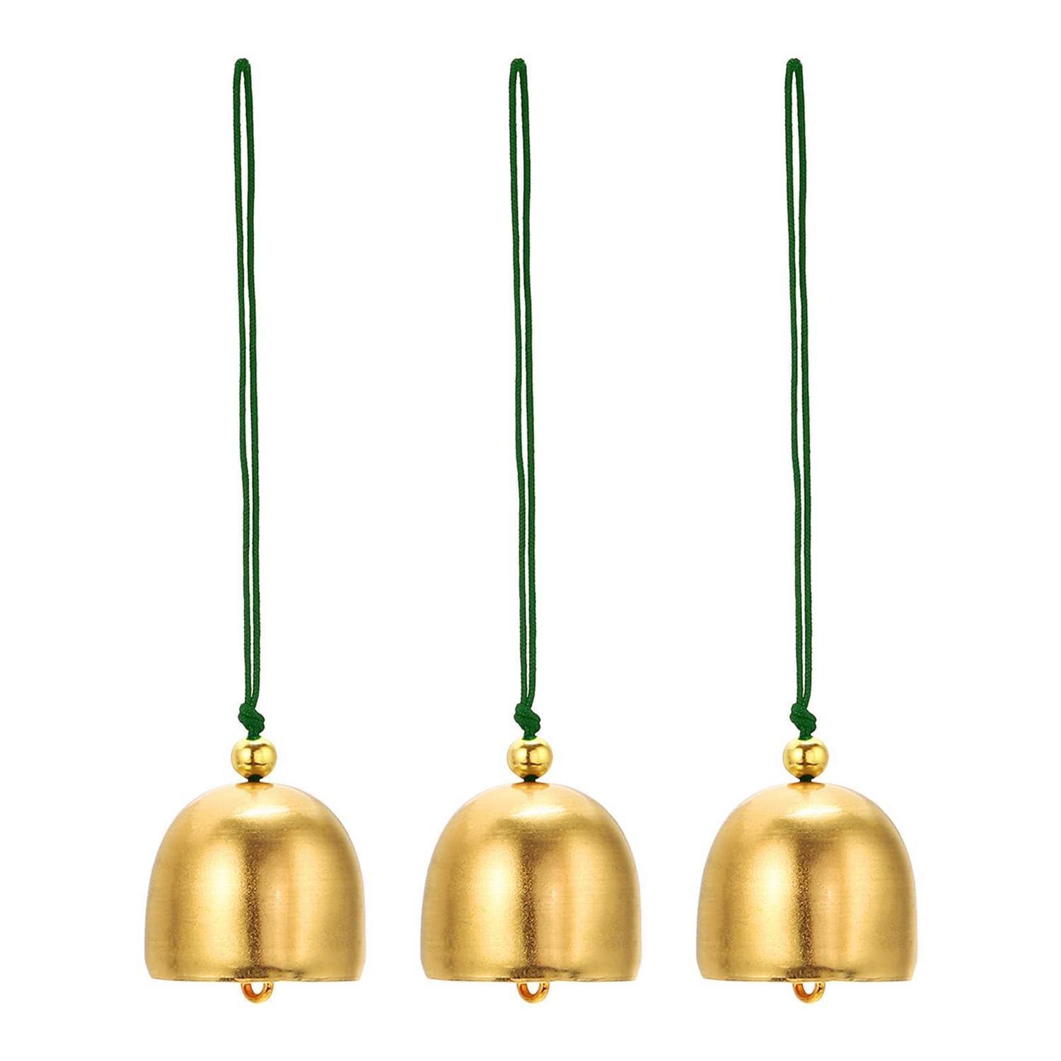 Windspiel 3 Stück Metall Retro Chinesische Glocken Für Garten & Außen, Gold/grün