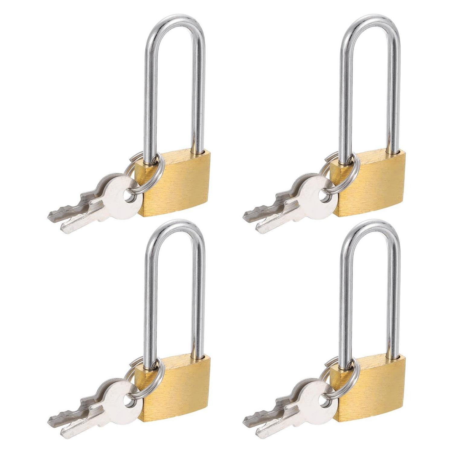 4er Set Messing Vorhängeschlösser Mit Langem Bügel, Wasserdicht, Rostfrei