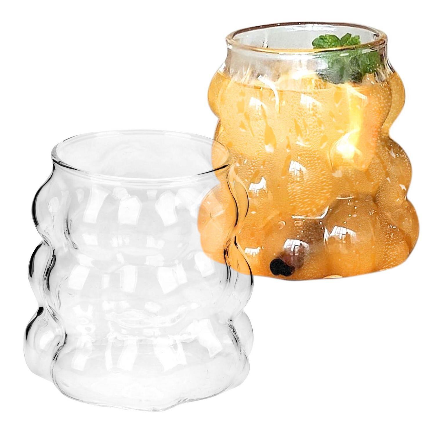 2er Set Bubble Gläser 350ml Borosilikatglas Traubenform Für Kaffee, Saft, Wasser