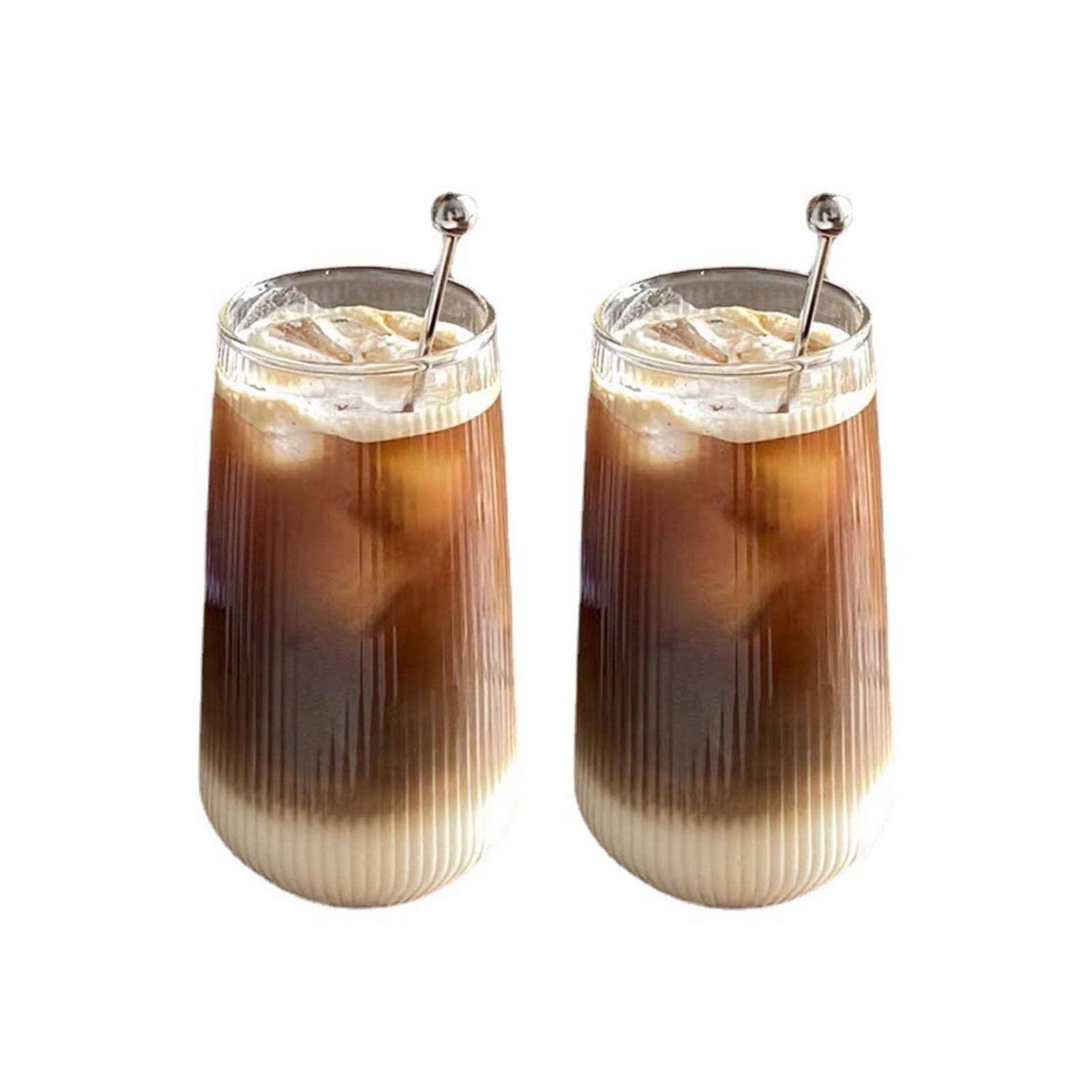 Latte Macchiato Gläser 500ml 2er Set, Hitzebeständig, Borosilikatglas, Transparent