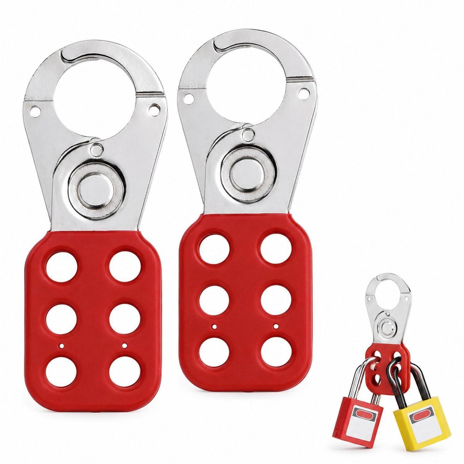 2er Set Sicherheits-haspen Mit 6 Löchern, 25mm Verriegelungsöffnung