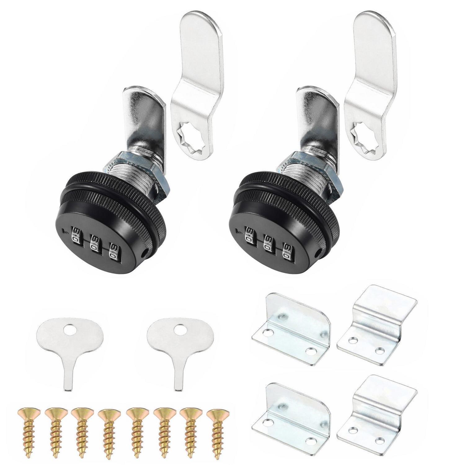 2er Set Zahlenschloss 20mm Zinklegierung Für Briefkasten, Schrank, Schublade