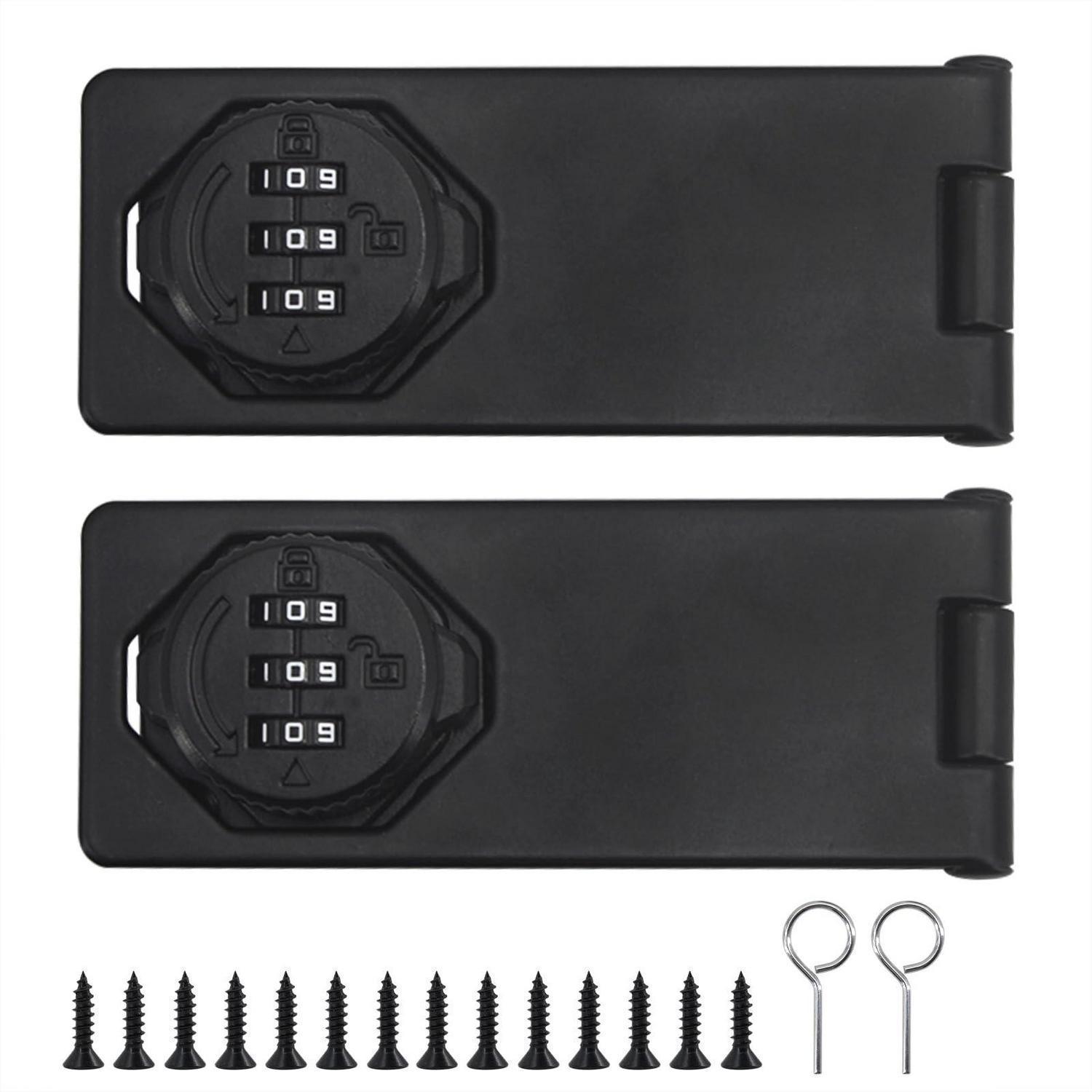 2er Set Zahlenschloss 10,2cm Schwarz Für Tor, Schrank, Schublade