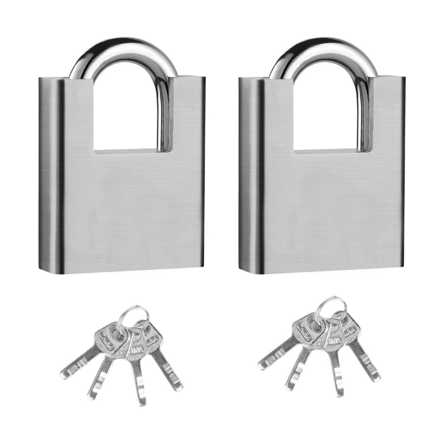 2x Vorhängeschloss 40mm Wetterfest Mit Schlüssel, Robust, Für Garage, Spind