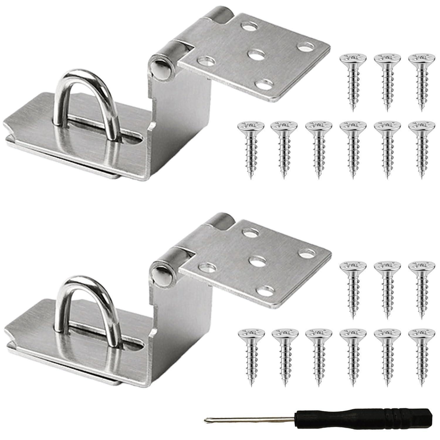 2 Stück Edelstahl 90° Sicherheitsverschluss 4 Zoll Riegel Für Holztor, Scheunentür, Schrank