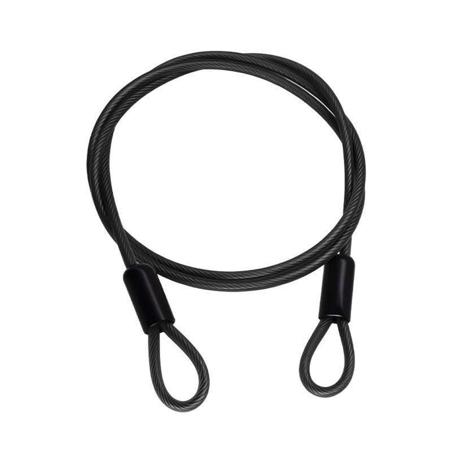Sicherheitsschloss-kabel 2,5mm X 1,5m Schwarz Mit Doppelöse Für Fahrrad, Gepäck