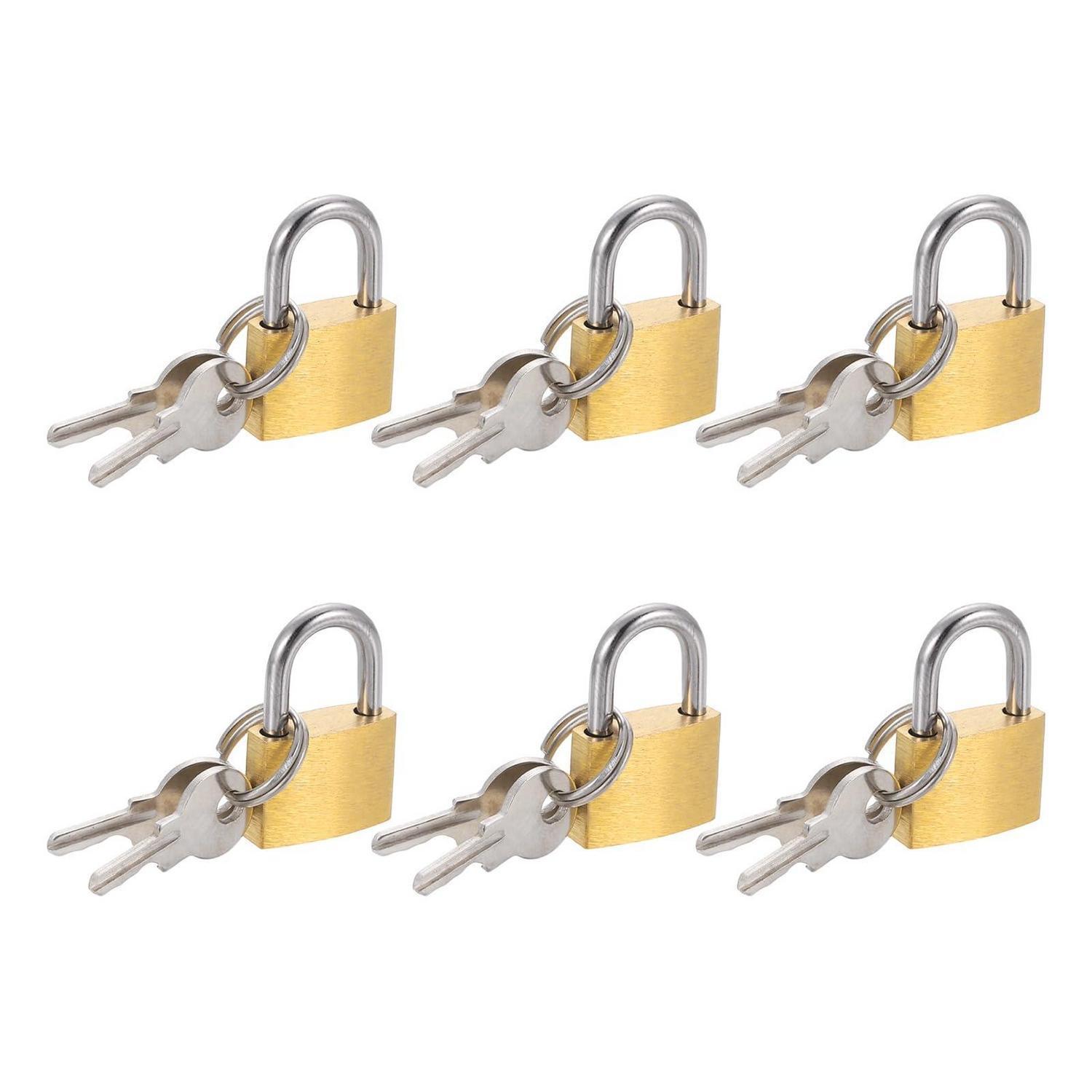 6er Set Messing Vorhängeschlösser Mit Kurzem Bügel, Wasserdicht, Rostfrei