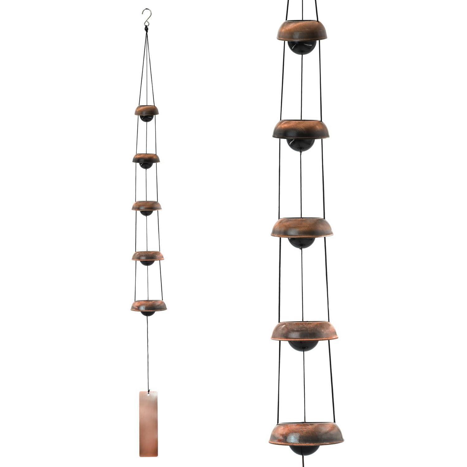Kupfer-windspiel Mit 5 Glocken, Feng Shui, Für Garten & Terrasse