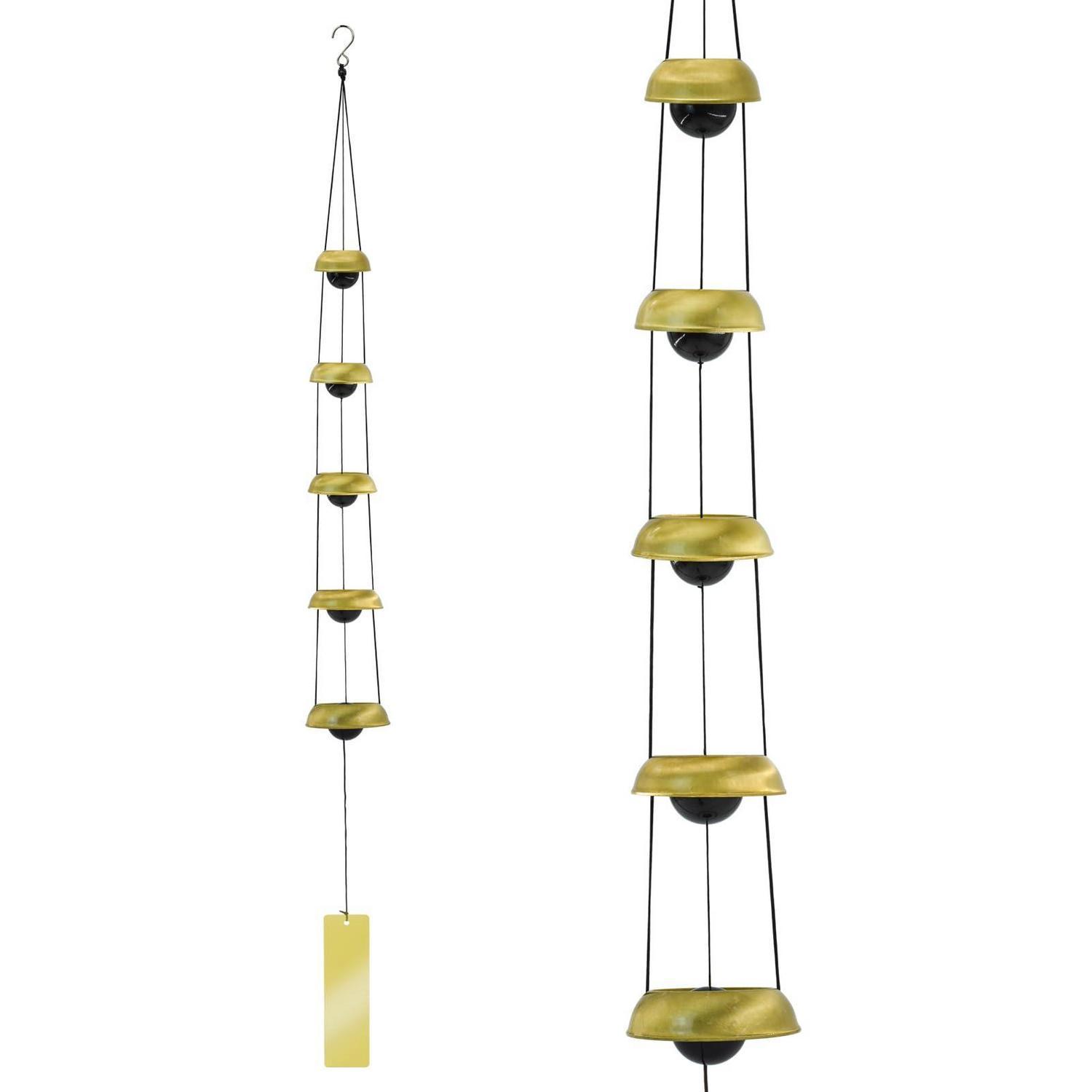 Kupfer-windspiel Mit 5 Glocken, Feng Shui, Garten-deko, Messing