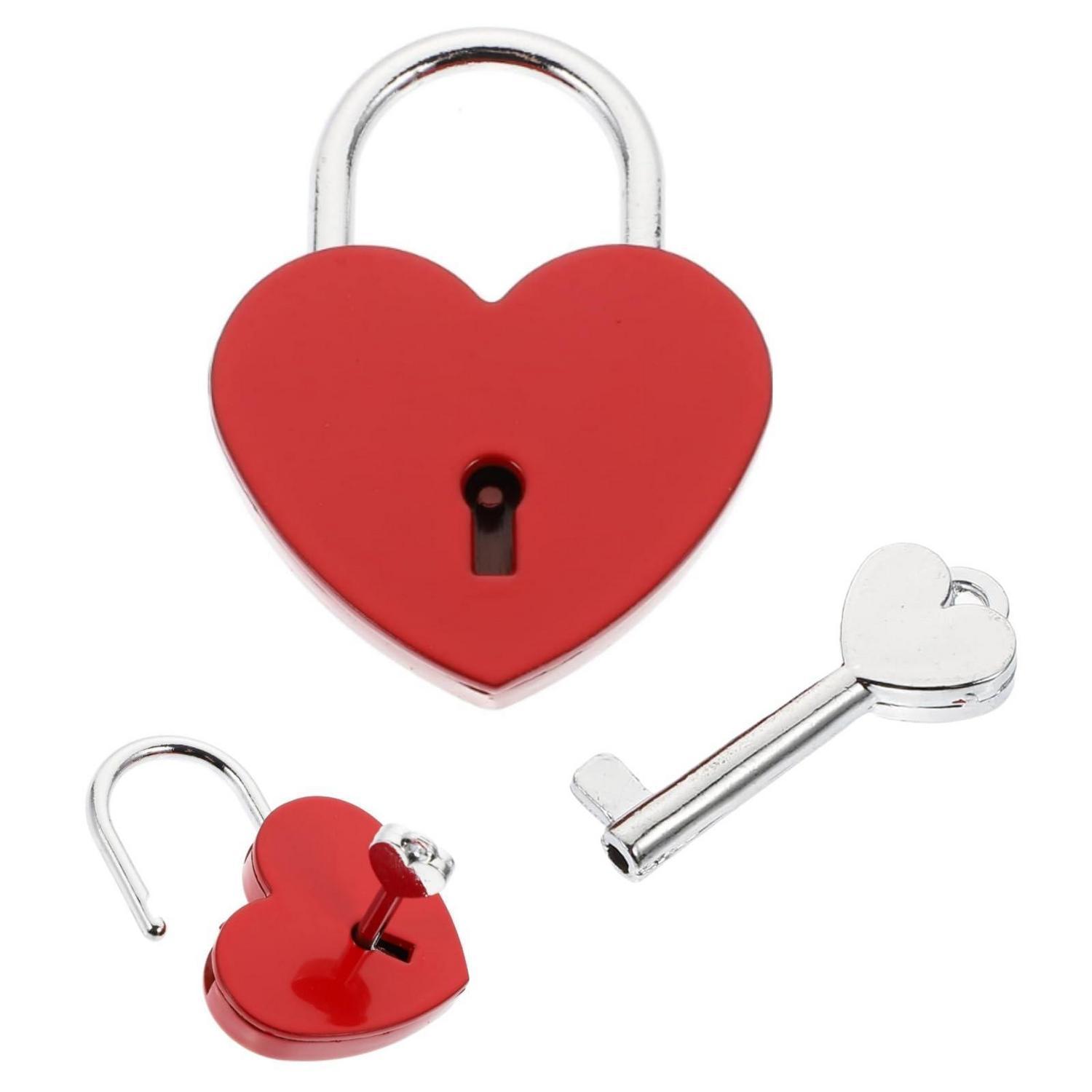 Herz Vorhängeschloss Mit Schlüssel, Mini Liebesschloss Für Paare, Geschenkidee
