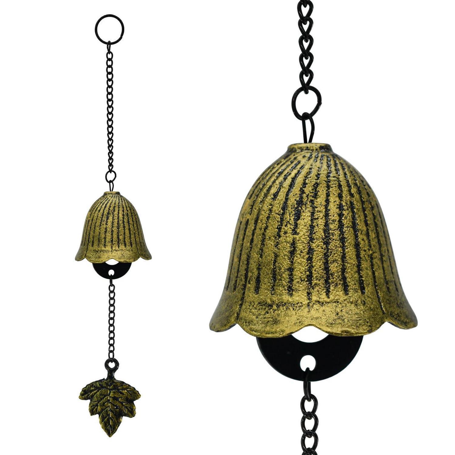 Japanisches Blatt-windspiel Aus Gusseisen, Bronze, Für Garten Und Balkon