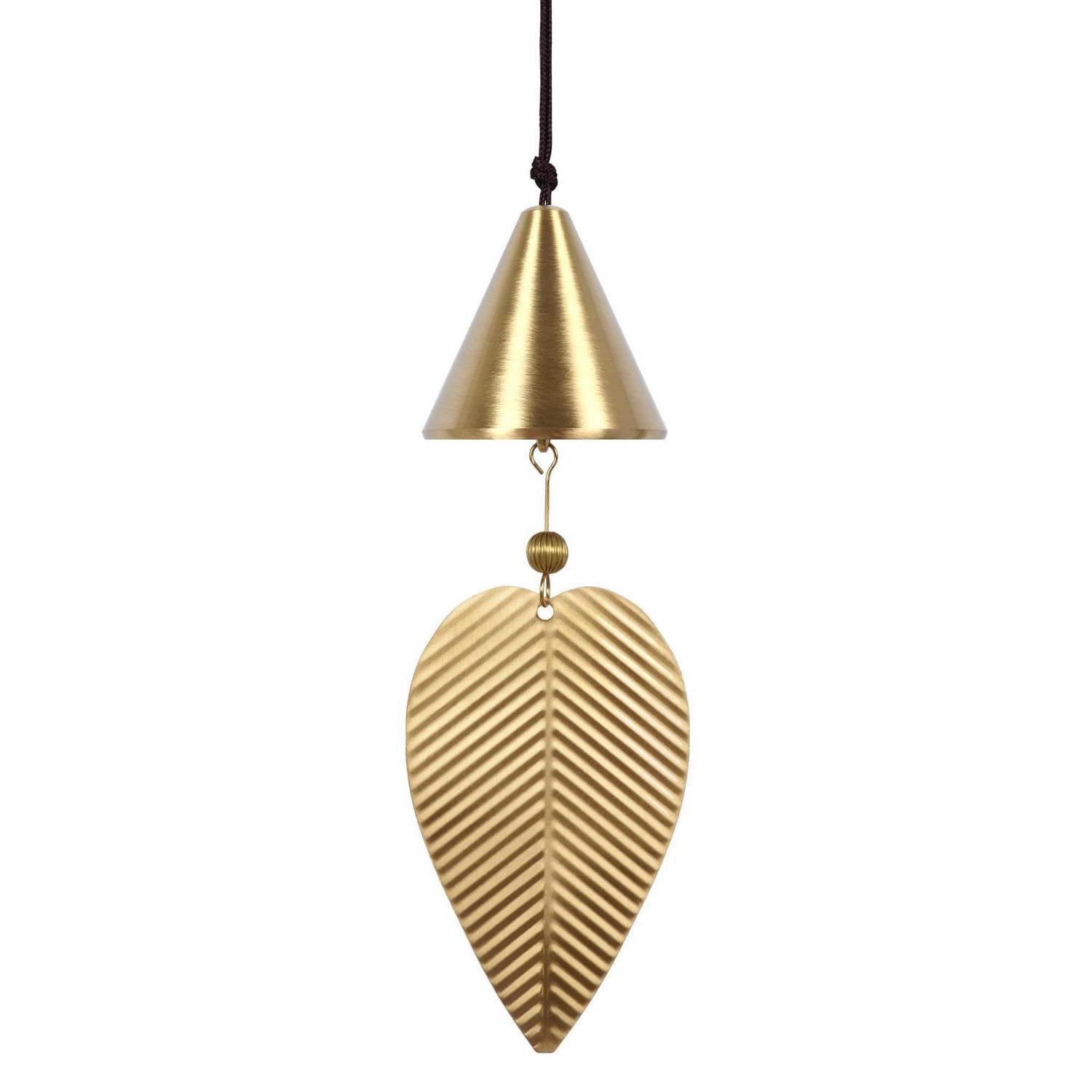 Windspiel Kupfer Vintage 35cm Mit Blatt-anhänger, Garten Deko, Kleine Schnecke