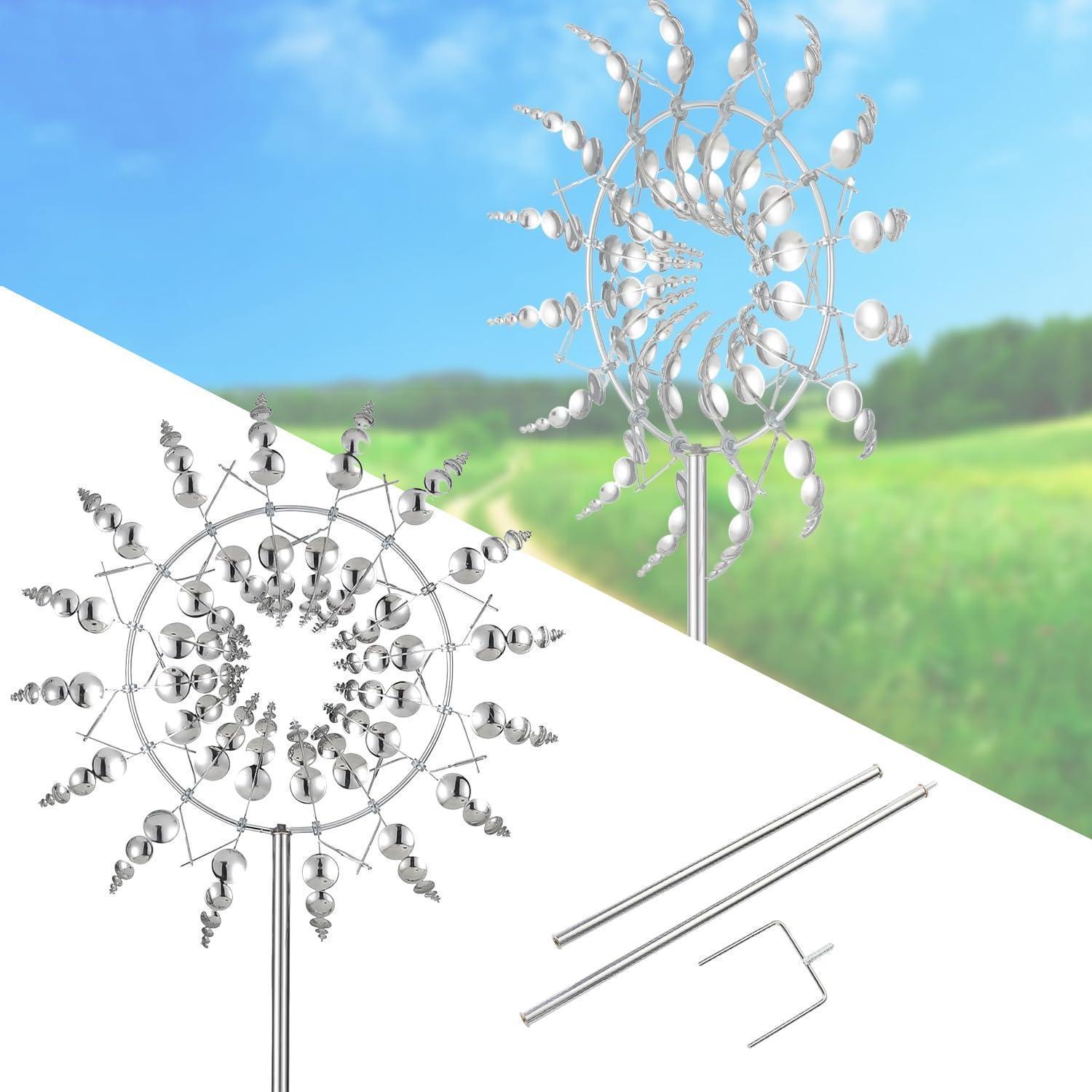 30cm Metall-windspiel Mit Doppellagern, Kinetische Gartendekoration