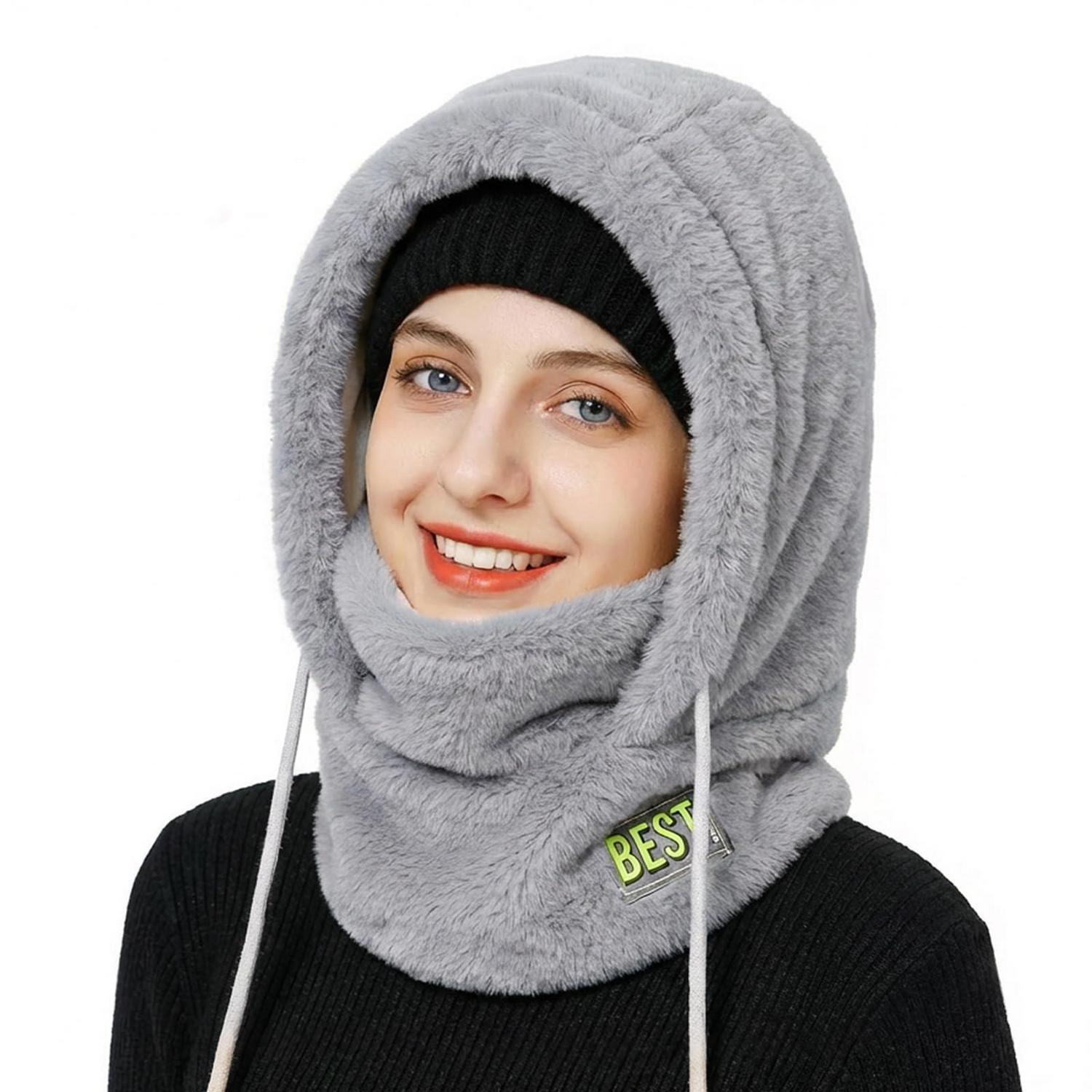 Sturmhaube Thermo Fleece Balaclava Winddicht Skimaske Warm Für Herren Damen Grau
