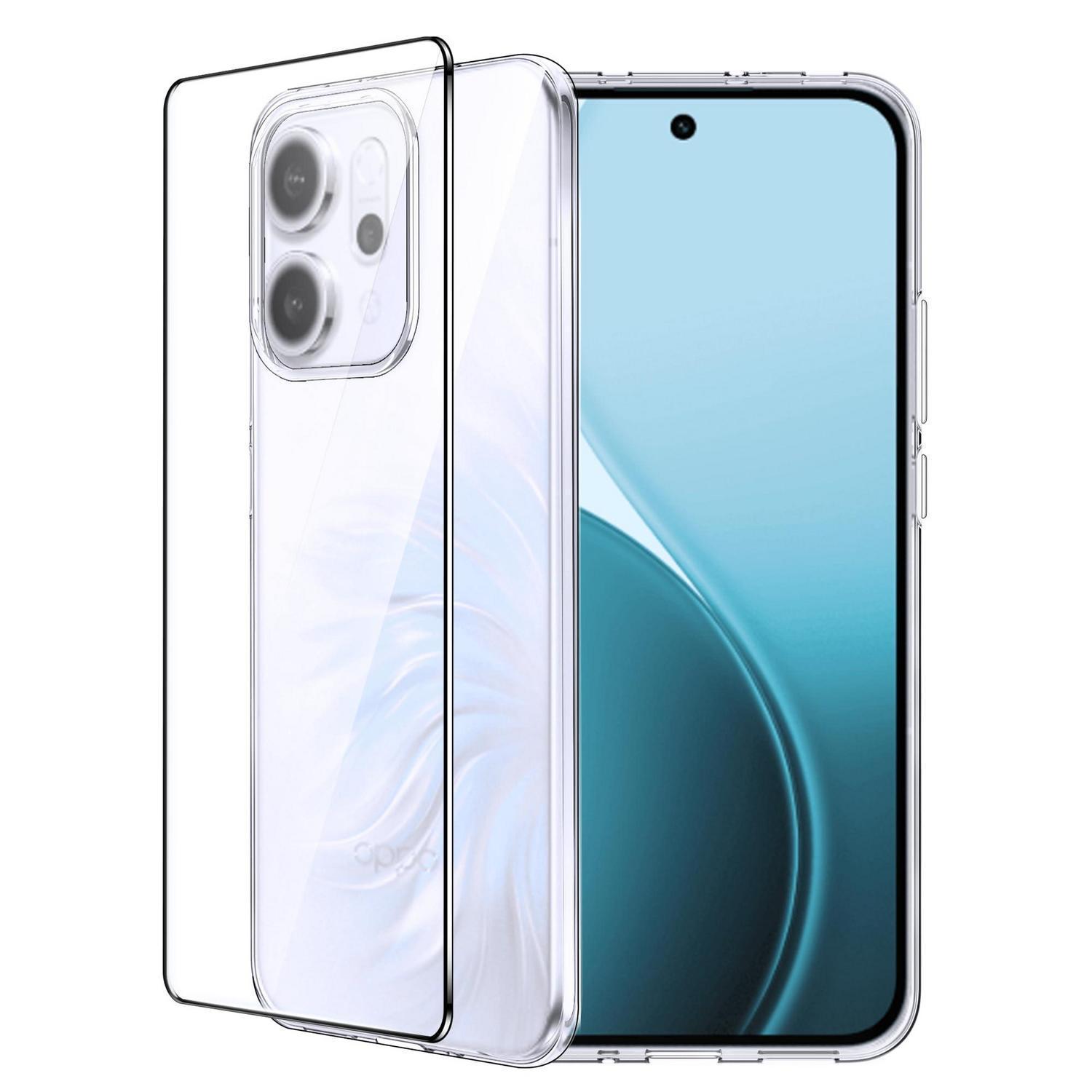 Handyhülle Für Oppo Reno 14 Mit Schutzfolie, Transparent, Stoßfest