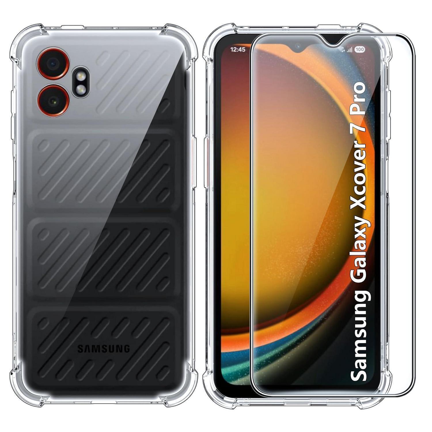 Handyhülle Samsung Galaxy Xcover 7 Pro + Schutzfolie, Transparent