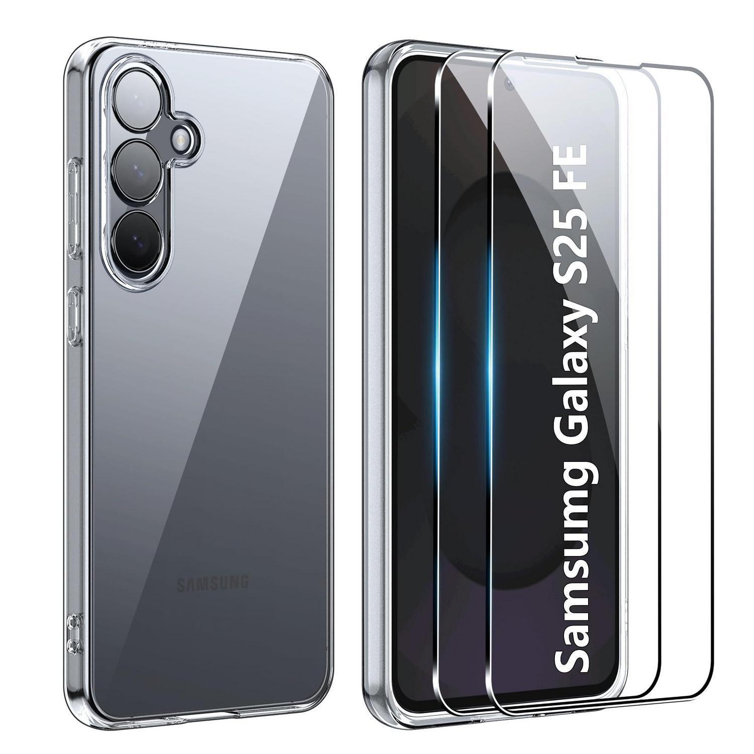 Transparente Hülle Für Samsung Galaxy S25 Fe + 2x Schutzfolie