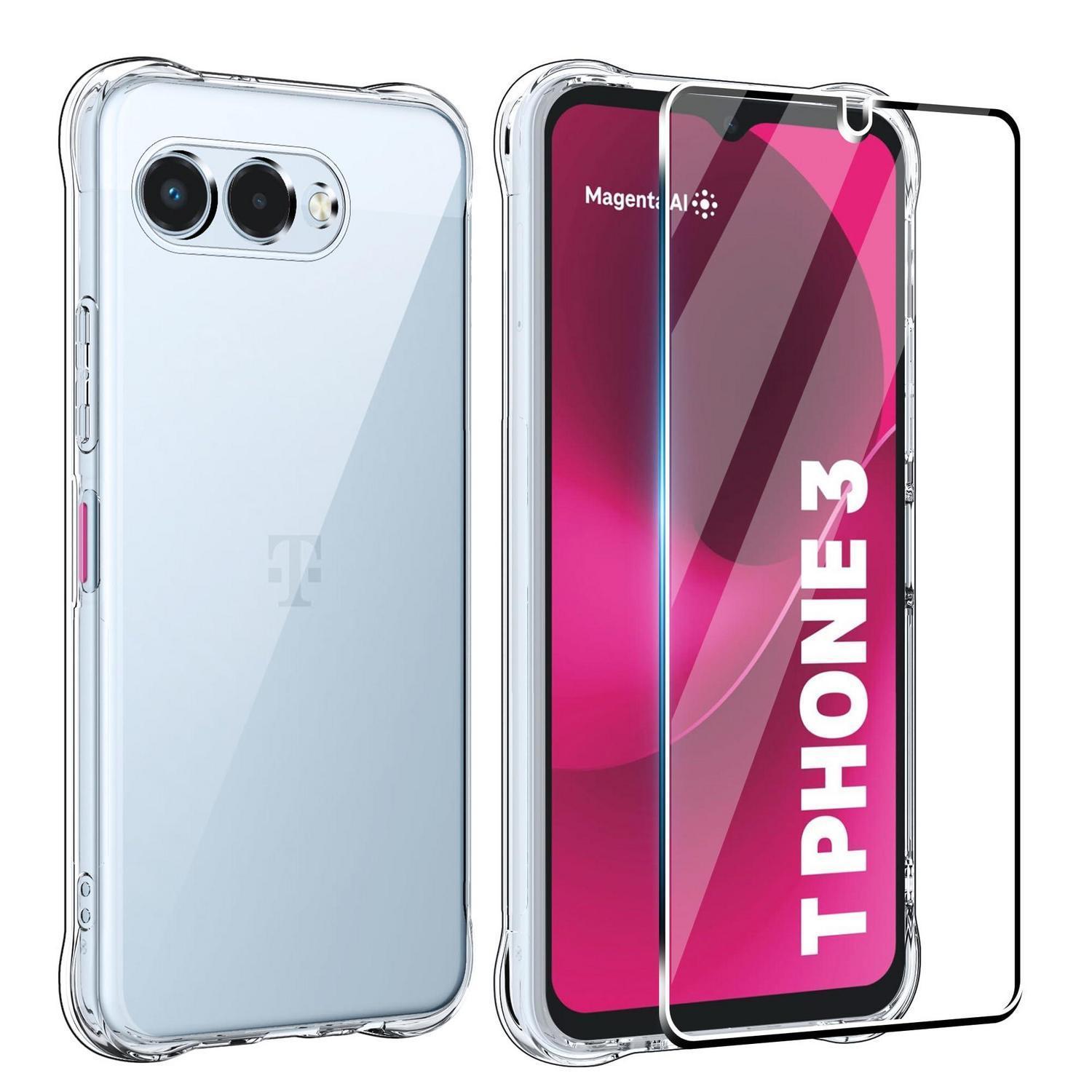 Handyhülle Für Telekom T Phone 3 + Schutzfolie, Transparent, Tpu
