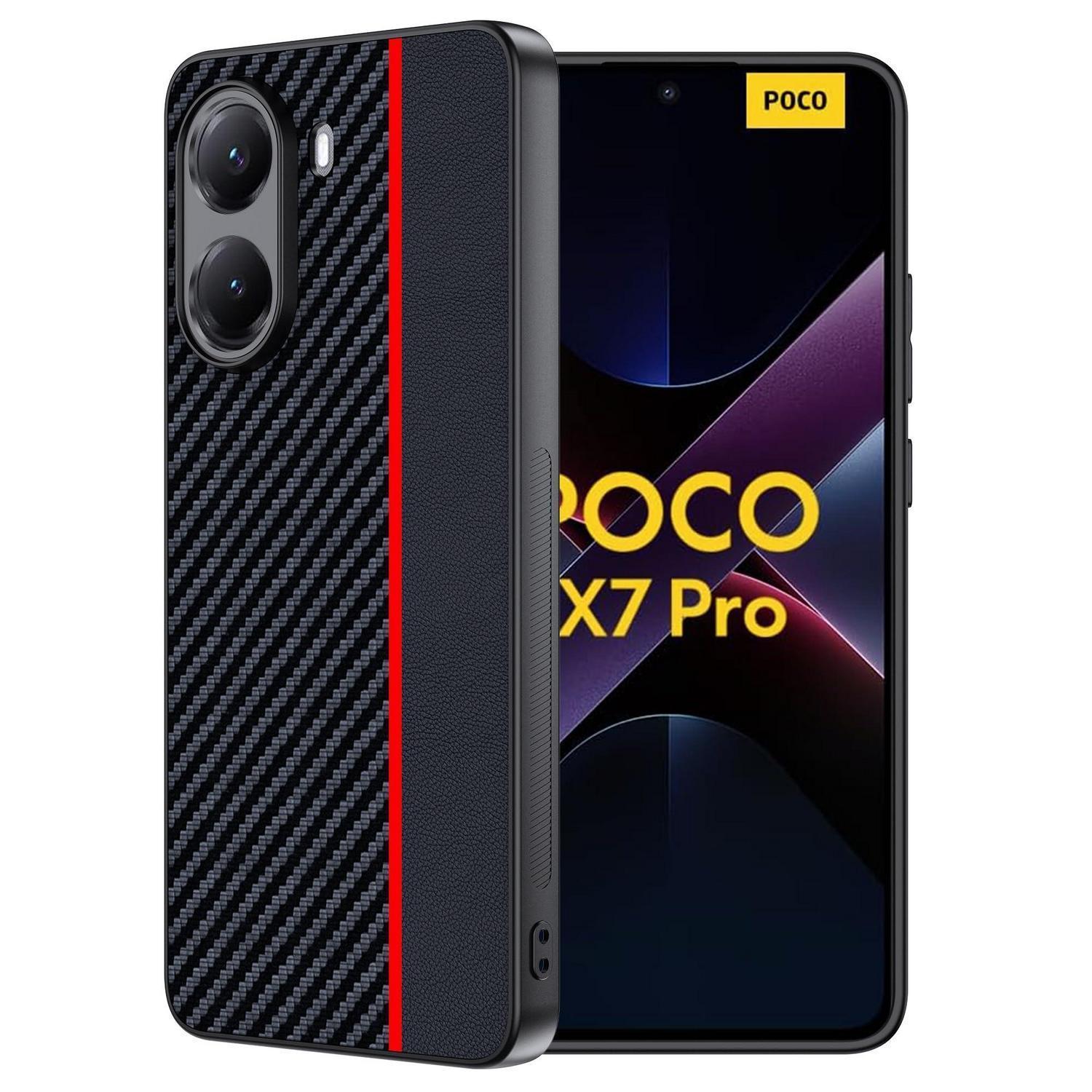 Handyhülle Für Xiaomi Poco X7 Pro, Kratzfest, Stoßfest, Kameraschutz, Kohlefaser