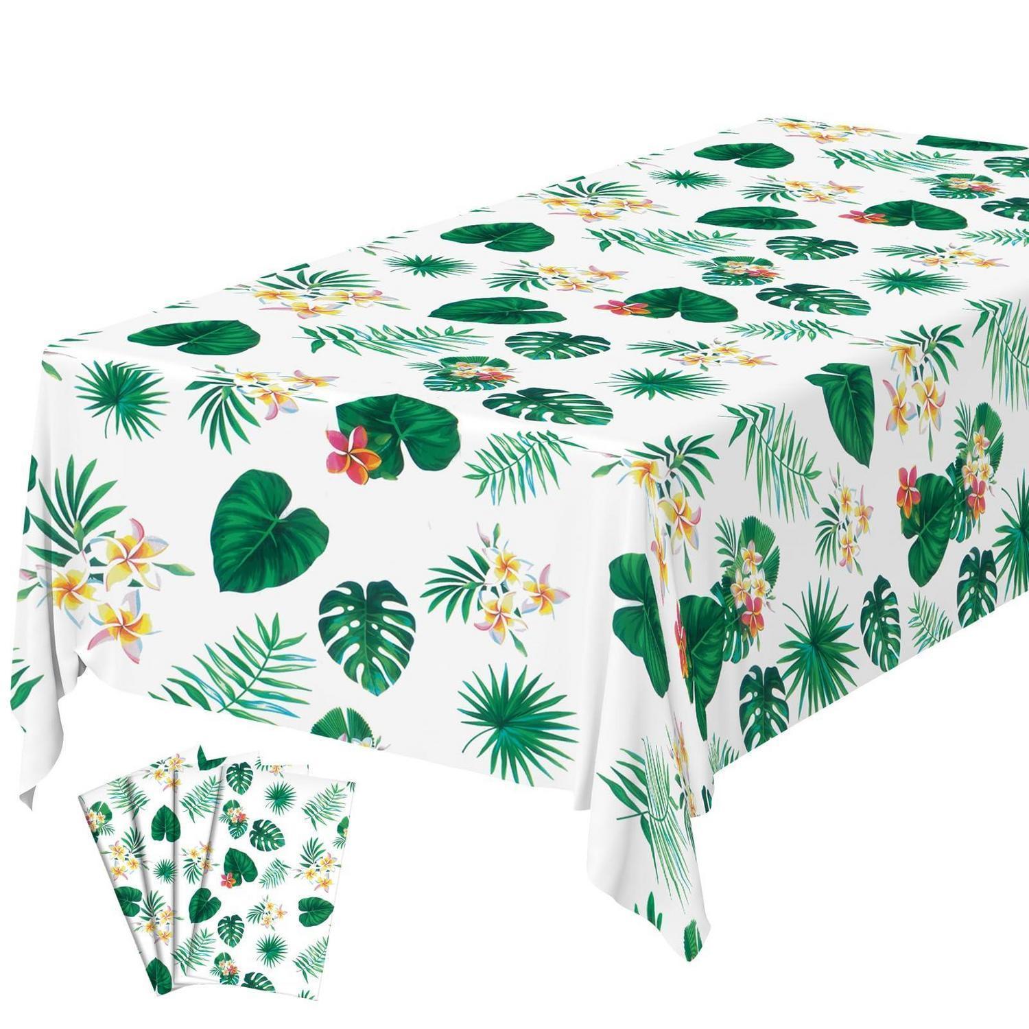 Tischdecke Mit Palmblättern 4 Stück 130x220cm Wasserdicht Für Party