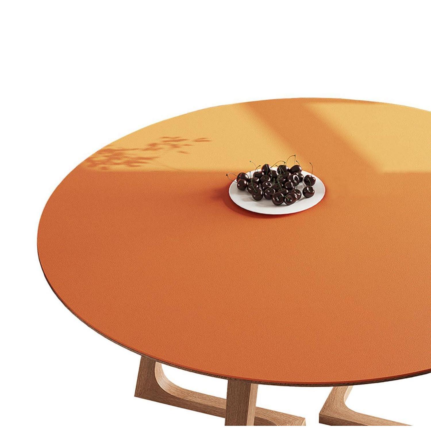 Pu Tischschutz Rund 40cm Orange Wasserdicht Kratzfest