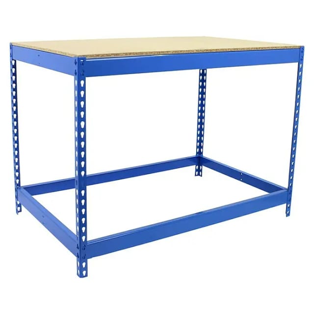Simonrack Arbeitstisch Aus Metall In Blau Und Nachhaltigem Holz