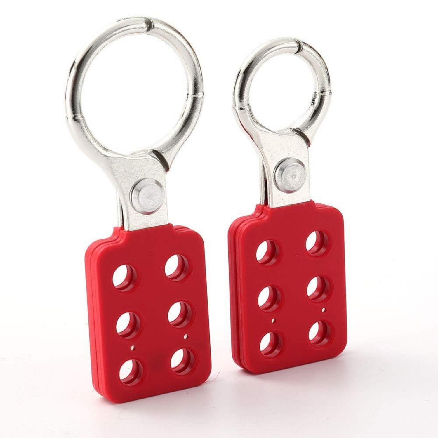 Sicherheits-lockout-haspel 2 Stück, Aluminium, 25mm/38mm, Für Bis Zu 6 Vorhängeschlösser