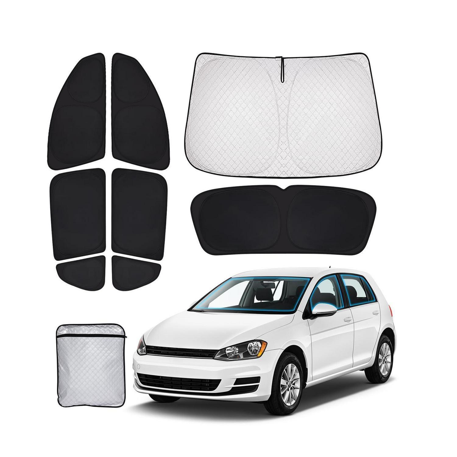 Auto Sonnenschutz Set Für Vw Golf 7 (2015-2021) Mit Verdunkelung & Hitzeschutz